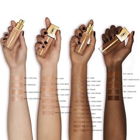 yves saint laurent teint touche éclat foundation new formula|ysl touche eclat colour chart.